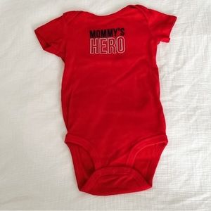 4/$20 Red Bodysuit | Child of Mine | 6-9 Months
